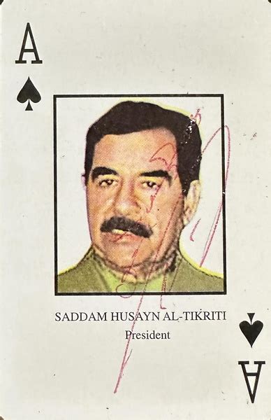 Saddam Hussein Playing Cards for sale .